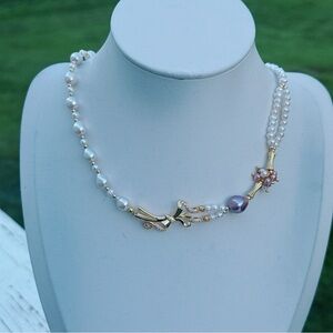 X607 Handmade Freshwater Baroque Pearl Necklace